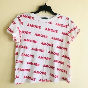 “Amore” Cropped Tee